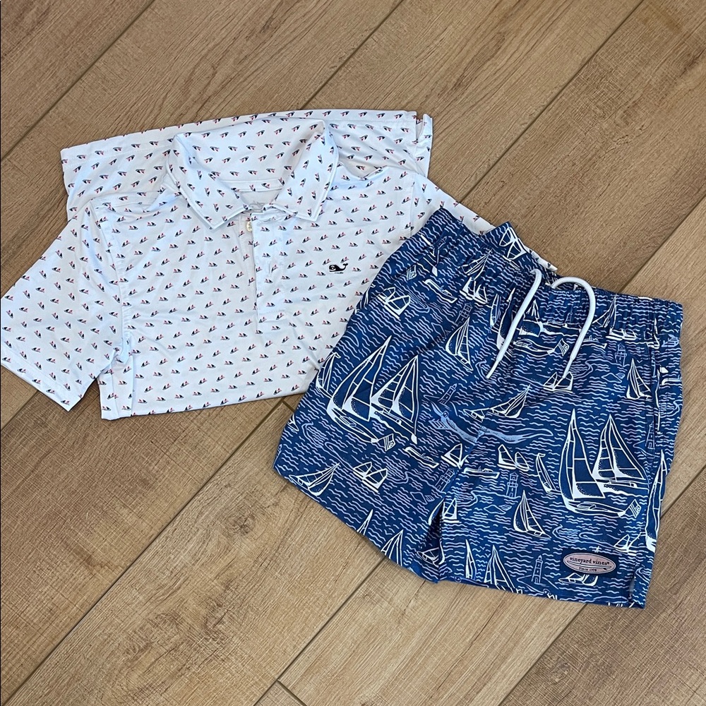 Vineyard Vines Kids Polo/Swim Trunks